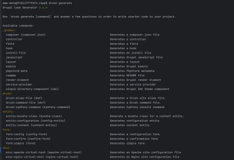 Drush generate